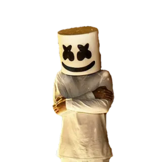 🤧 1405ec25 Marshmello musique, DJ, musique électronique, masque, musicien telegram sticker