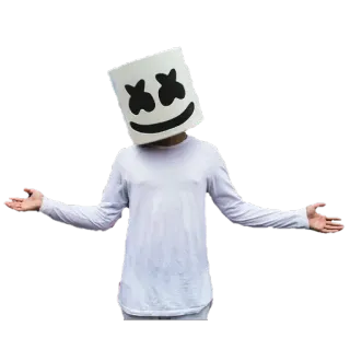 💪 45b7f9c6 Marshmello marshmello, dj, musique, casque, musicien, edm telegram sticker