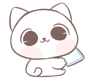 💭 b5d5c570 แมว, น่ารัก, สัตว์, การ์ตูน, คาวาอิ telegram sticker