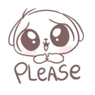 🙏 b91933e9 Please 귀여운, 강아지, 개, 애원, 요청, 만화, 간청 telegram sticker