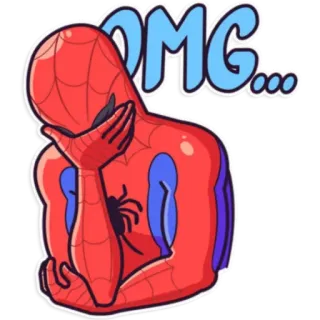 😶 bb45d936 Spider-Man OMG... Homem-Aranha, OMG, Marvel, Sticker, Desenho animado, Quadrinhos, Super-herói whatsapp sticker