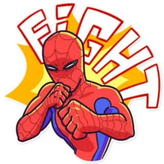 👊 e671dbea Spider-Man FIGHT luta, spider-man, marvel, super-herói, ação, hq, herói whatsapp sticker