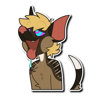 🌀 0265bccd мультфильм, животное, персонаж, иллюстрация, цифровое искусство, наклейка telegram sticker