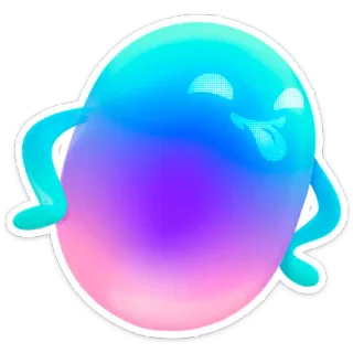😛 e941468a Blob, Coloré, Dessin animé, Personnage, Drôle, Idiot telegram sticker