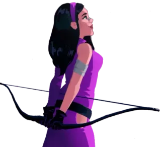 😁 a8829e25 Kate Bishop Hawkeye marvel, hawkeye, kate bishop, boogschutter, superheld whatsapp sticker