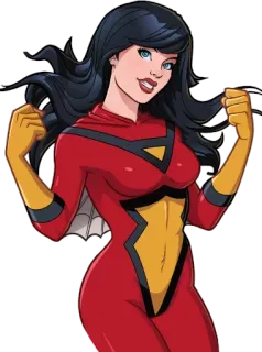 😁 c40f0f1b Spider-Woman Spider-Woman, Marvel, superheld, stripfiguur, vrouw, Jessica Drew whatsapp sticker