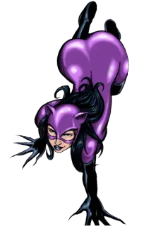 😁 fbe0f43b Catwoman Catwoman, DC Comics, Superhero, Stripfiguur, Schurk, Paars, Zwart whatsapp sticker