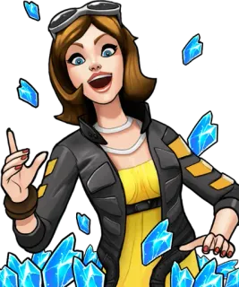 😃 1c677548 漫画, 女性, キャラクター, ゴーグル, クリスタル telegram sticker