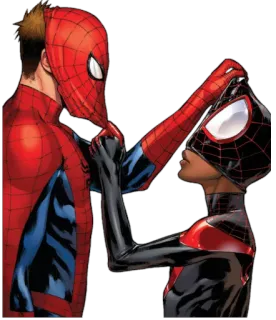 👫 7e75a98f Spider-Man スパイダーマン, マーベル, スーパーヒーロー, コミック, マイルス・モラレス, ピーター・パーカー telegram sticker