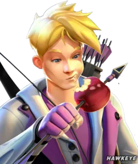 🍎 a874dfe9 Hawkeye HAWKEYE ホークアイ, マーベル, 弓, アメコミ, スーパーヒーロー telegram sticker