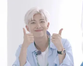 😊 302c9479 RM RM, BTS, thumbs up, Korean celebrity, idol telegram sticker
