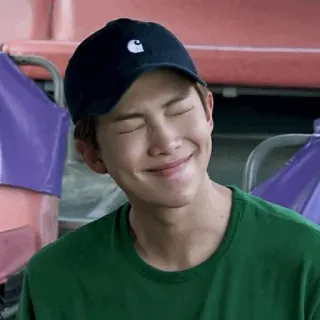 😊 da1f2e71 man, portrait, person, hat, smiling, green shirt telegram sticker