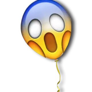 😱 0ebad5b1 Emoji, Luftballon, Schreiend, Verängstigt, Gesicht, Ausdruck, Angst telegram sticker