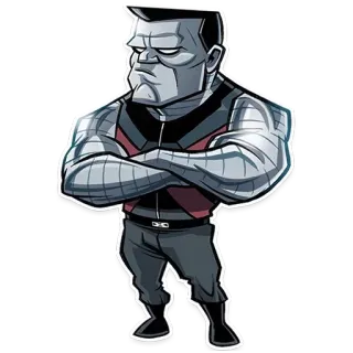 😤 136fe062 Colossus มาร์เวล, ซูเปอร์ฮีโร่, เอ็กซ์เมน, โลหะ, การ์ตูน telegram sticker