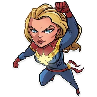 👊 5317caab Captain Marvel กัปตันมาร์เวล, ซูเปอร์ฮีโร่, มาร์เวล, หนังสือการ์ตูน, ตัวละคร, สติกเกอร์ telegram sticker