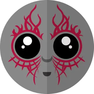 👍 316cd3fe occhi, faccia, tribale, illustrazione, adesivo telegram sticker