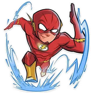 😱 3dfd300d The Flash The Flash, DC Comics, Supereroe, Velocista, Cartone animato, Adesivo telegram sticker
