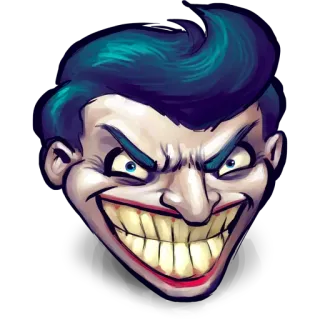 😅 d684a3f2 Joker Joker, DC Comics, villain, fumetto, personaggio, pazzo, sorriso, faccia telegram sticker