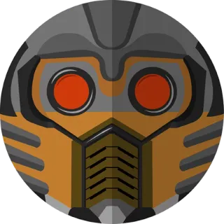 😚 e49cbe4f Star-Lord Guardians of the Galaxy Star-Lord, elmetto, Guardiani della Galassia, supereroe, Marvel, fumetto telegram sticker
