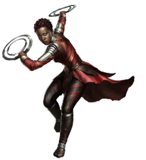 ☺️ 07a1488c Okoye Black Panther marvel, wakanda, guerrier, combat, comics telegram sticker