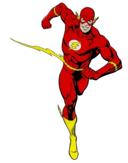 ☺️ 4b5a2496 The Flash super-héros, DC Comics, speedster, rouge, jaune telegram sticker