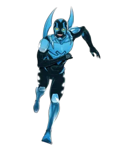 ☺️ 80cbe2e1 Blue Beetle super-héros, bande dessinée, DC Comics, bleu, scarabée telegram sticker