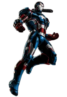 ☺️ 9f01f15b Iron Patriot super-héros, marvel, patriote, armure, bande dessinée telegram sticker