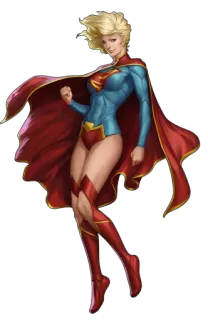 ☺️ c70ff934 Supergirl super-héros, BD, femme, vol, cape telegram sticker