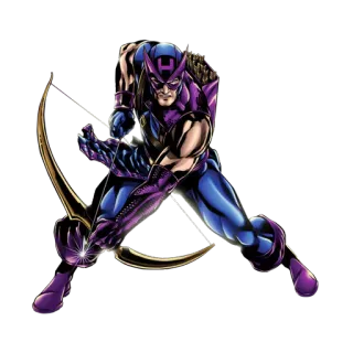 ☺️ f287c906 Hawkeye archer, arc, flèche, Marvel, super-héros telegram sticker