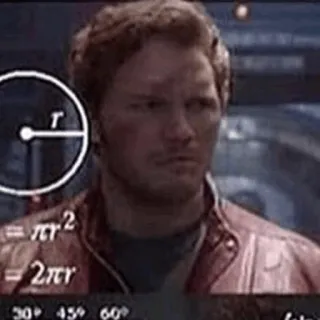 🌪 799a0e84 Star-Lord Guardians of the Galaxy chris pratt, peter quill, marvel, filmes, matemática telegram sticker