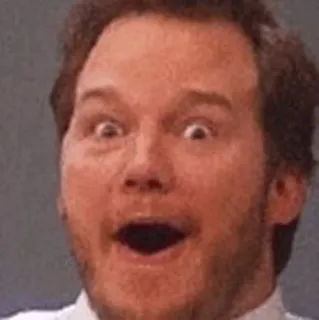 🌪 86db6021 Chris Pratt ator, engraçado, surpreso, meme telegram sticker