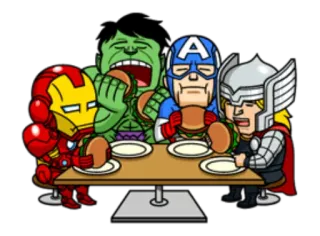 marvel mini heroes @stickerscar telegram stickers