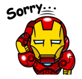 😅 b0b462da Iron Man Iron Man, Marvel, Super-héros, Dessin animé, Chibi, Salut whatsapp sticker