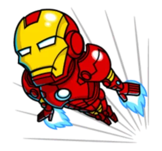🔥 e7ef959c Iron Man Iron Man, Marvel, Super-héros, Vol, Dessin animé whatsapp sticker