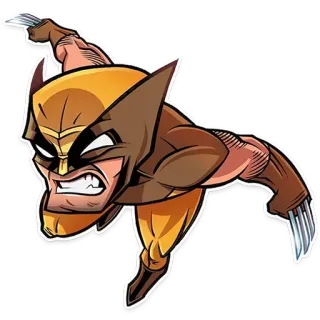 😡 297d52b8 Wolverine marvel, cómics, mutante, superhéroe, logan telegram sticker