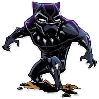 😄 bd327df1 Black Panther superhéroe, Marvel, Wakanda, cómic, personaje telegram sticker