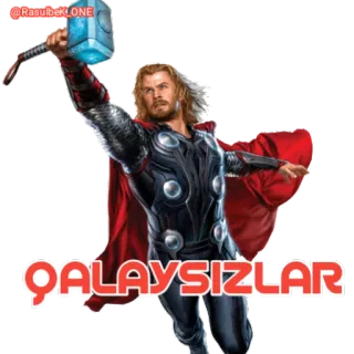 👋 11dbaff9 Thor QALAYSIZLAR marvel, thor, avengers, superheld, mcu, aufkleber telegram sticker