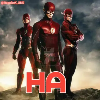 😜 9b7cb504 Flash HA Superheld, The Flash, DC Comics, Comicfigur, Speedster, Supergeschwindigkeit, roter Anzug telegram sticker