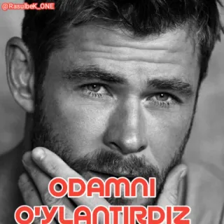 🤔 e993b71c ODAMNI O'YLANTIRDIZ Porträt, Mann, Gesicht, Promi telegram sticker
