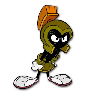 😡 c6d0384c Marvin the Martian Looney Tunes cartoon, warrior, helmet, Marvin the Martian, Looney Tunes telegram sticker