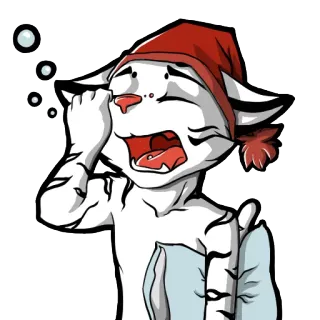 💤 9502a7d1 고양이, 졸린, 만화, 호랑이, 동물, 피곤한, 꿈 telegram sticker