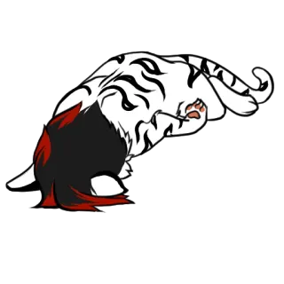 😲 ea229c72 호랑이, 동물, 만화, 귀여운, 포유류, 털 telegram sticker