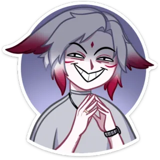 😈 c1056364 anime, character, smug, illustration, cartoon, drawing telegram sticker