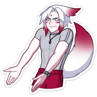 🤯 e29b3199 anime, furry, fox, character, sticker telegram sticker