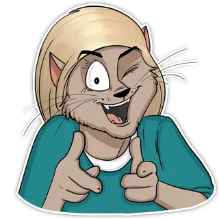 😜 9bc669e9 gato, desenho animado, furry, antropomórfico, adesivo, personagem, fofo, amigável whatsapp sticker