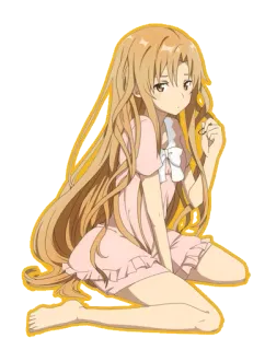 😔 031cc1fd Asuna Yuuki Sword Art Online anime, character, girl, asuna, sword art online, sao telegram sticker