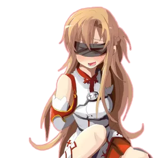 🤐 0c511ba6 Asuna Sword Art Online anime, cartoon, female, cute, character, sword art online, asuna telegram sticker