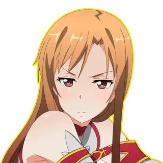 😠 8c0220d9 Asuna Sword Art Online anime, character, girl, sword art online, asuna telegram sticker