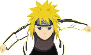 😶 33086237 Minato Namikaze Naruto Anime, Naruto, Minato, Namikaze, Personaggio, biondo, Ninja telegram sticker
