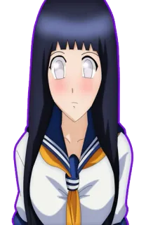 😅 bcb64649 Hinata Hyuga Naruto Anime, Naruto, Hinata, Hyuga, Uniforme scolastica telegram sticker